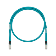 PATCH CORD CAT6A DE GRADO INDUSTRIAL 600V, BLINDADO SF/UTP, CALIBRE 26 AWG, COLOR AQUA, 1M