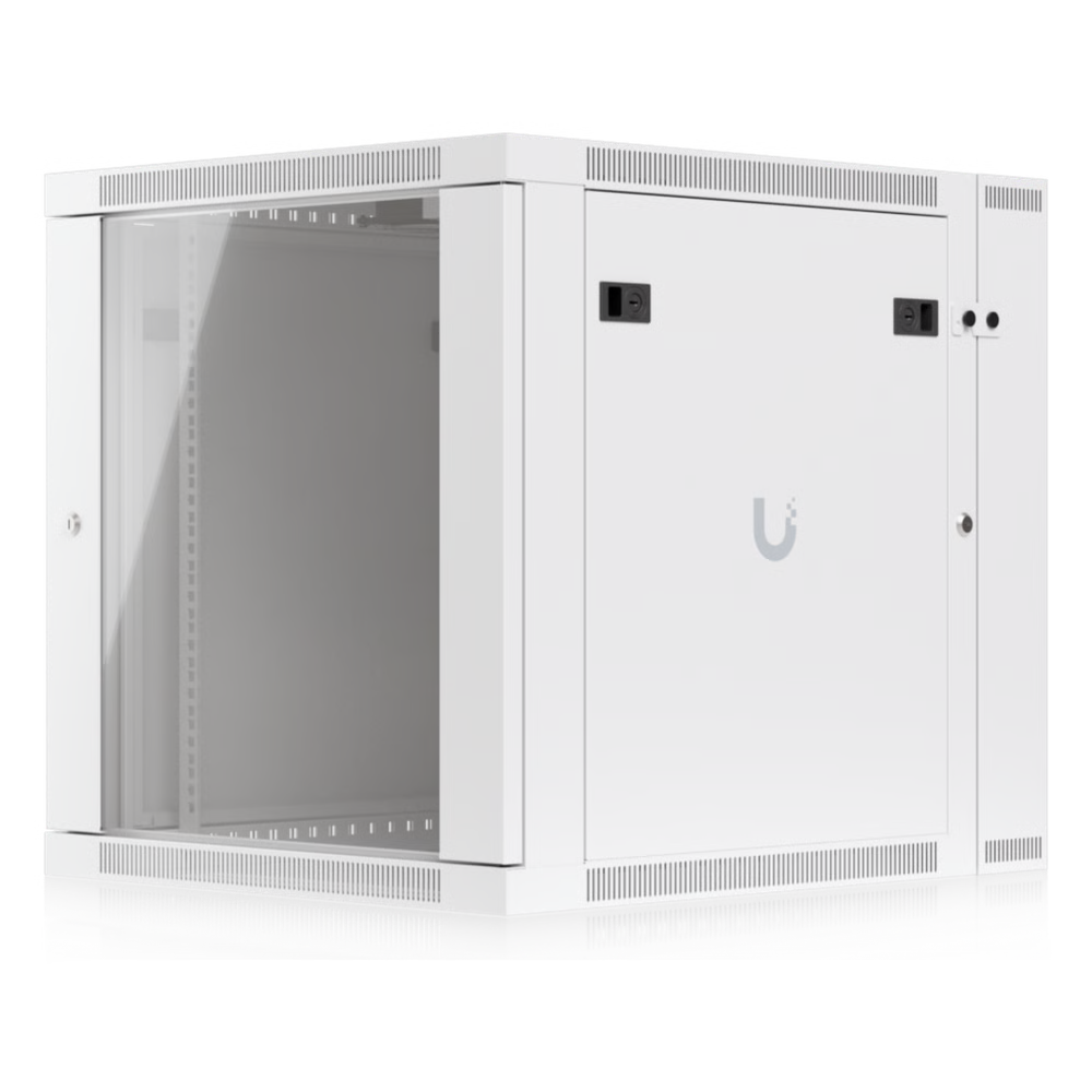 UACC RACK CABINET 12U (600 X 703 MM) - GABINETE CERRADO PARA MONTAJE EN PARED CON PUERTA FRONTAL DE VIDRIO TEMPLADO, PUERTA TRASERA ABATIBLE (SWING-OUT) Y PANELES LATERALES REMOVIBLES CON LLAVE