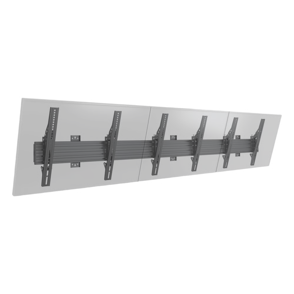 SOPORTE DE PARED PARA TV / RIEL TRIPLE 400T / CAPACIDAD 110 LBS (50 KG) / COMPATIBLE 32"-65" / VESA 100X100-600X400 MM / AJUSTE ÁNGULO 5°-15° / MONTAJE PROFESIONAL