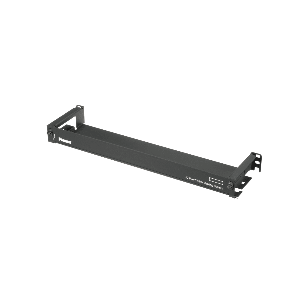 ORGANIZADOR DE CABLES FRONTAL, PARA PANEL DE FIBRA OPTICA HD FLEX, DE 1 UR, COLOR NEGRO