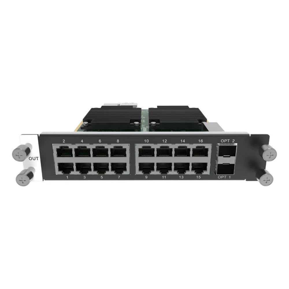 TARJETA DE SALIDA DE 16 PUERTOS RJ45 + 2 PUERTOS STP