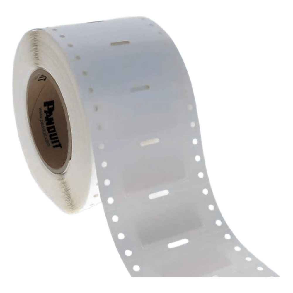 PANDUIT T038X000FJT - ETIQUETA DE CINTA CONTINUA / 9.7 MM (0.38 IN) / POLIOLEFINA BLANCA / TRANSFERENCIA TÉRMICA / 30.5 