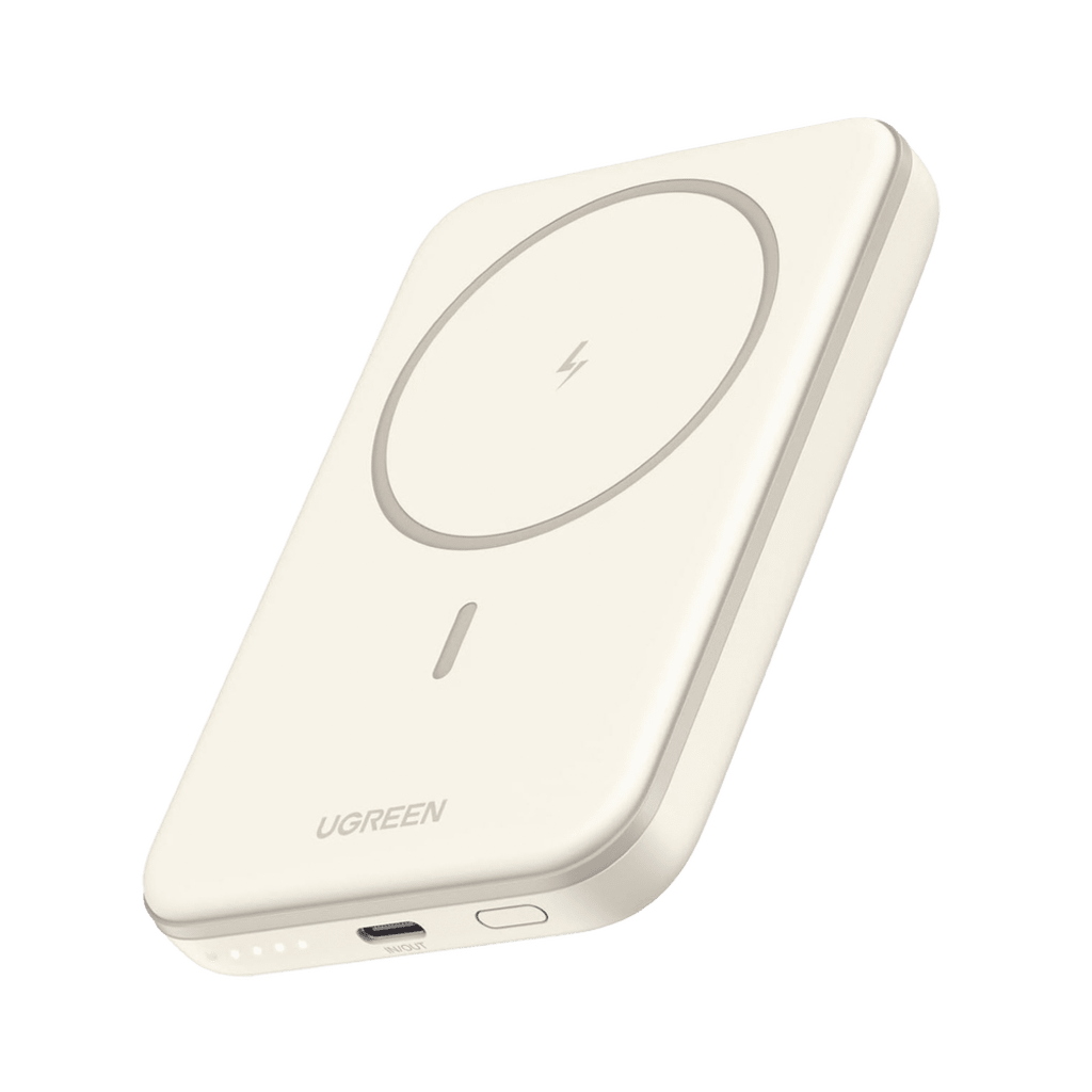POWER BANK MAGSAFE DE 5000MAH | 15W | CARGA INALÁMBRICA Y POR CABLE USB-C | SISTEMA DE PROTECCIÓN INTELIGENTE | TECNOLOGÍA DE CARGA RÁPIDA | ULTRA DELGADO | ULTRA LIGERO | COMPATIBLE CON IPHONE 15/14/13/12 | COLOR BEIGE.-Accesorios Generales-UGREEN-Bsai Seguridad & Controles