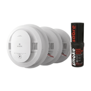 KIT DE 20 DETECTORES DE HUMO AUTÓNOMOS KIDDE CON BATERÍA 10 AÑOS / PROBADOR SABRE SDI / FOTOELÉCTRICO / ALARMA 85 DB