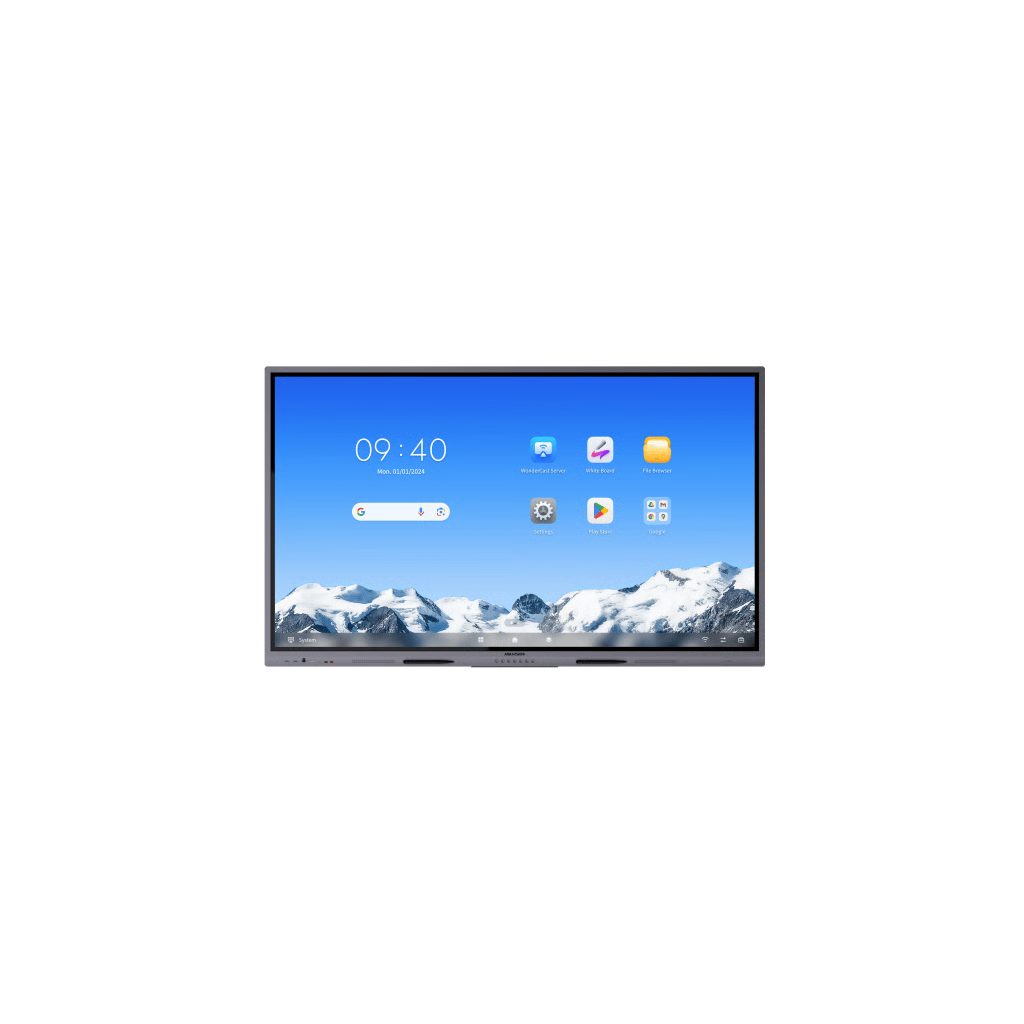 PANTALLA INTERACTIVA TOUCH DE 75" ANDROID 14 / GOOGLE SUITE PREINSTALADO CON CERTIFICACIÓN EDLA / RESOLUCIÓN 4K / BOCINAS INTEGRADAS / ENTRADAS HDMI Y VGA / INCLUYE 2 LÁPICES PARA ESCRIBIR