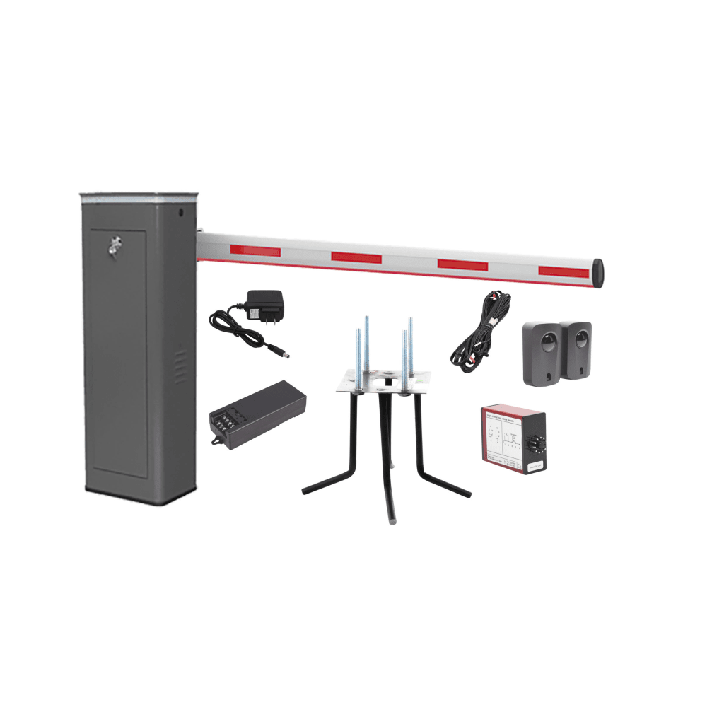 KIT COMPLETO BARRERA DERECHA XBS CON CORONA LED / BRAZO ILUMINADO DE 5M / INCLUYE SENSOR DE MASA, TRANSFORMADOR, LAZO MAGNÉTICO, ANCLA, FOTOCELDAS Y 2 CONTROLES INALÁMBRICOS-Acceso Vehicular-ACCESSPRO-Bsai Seguridad & Controles
