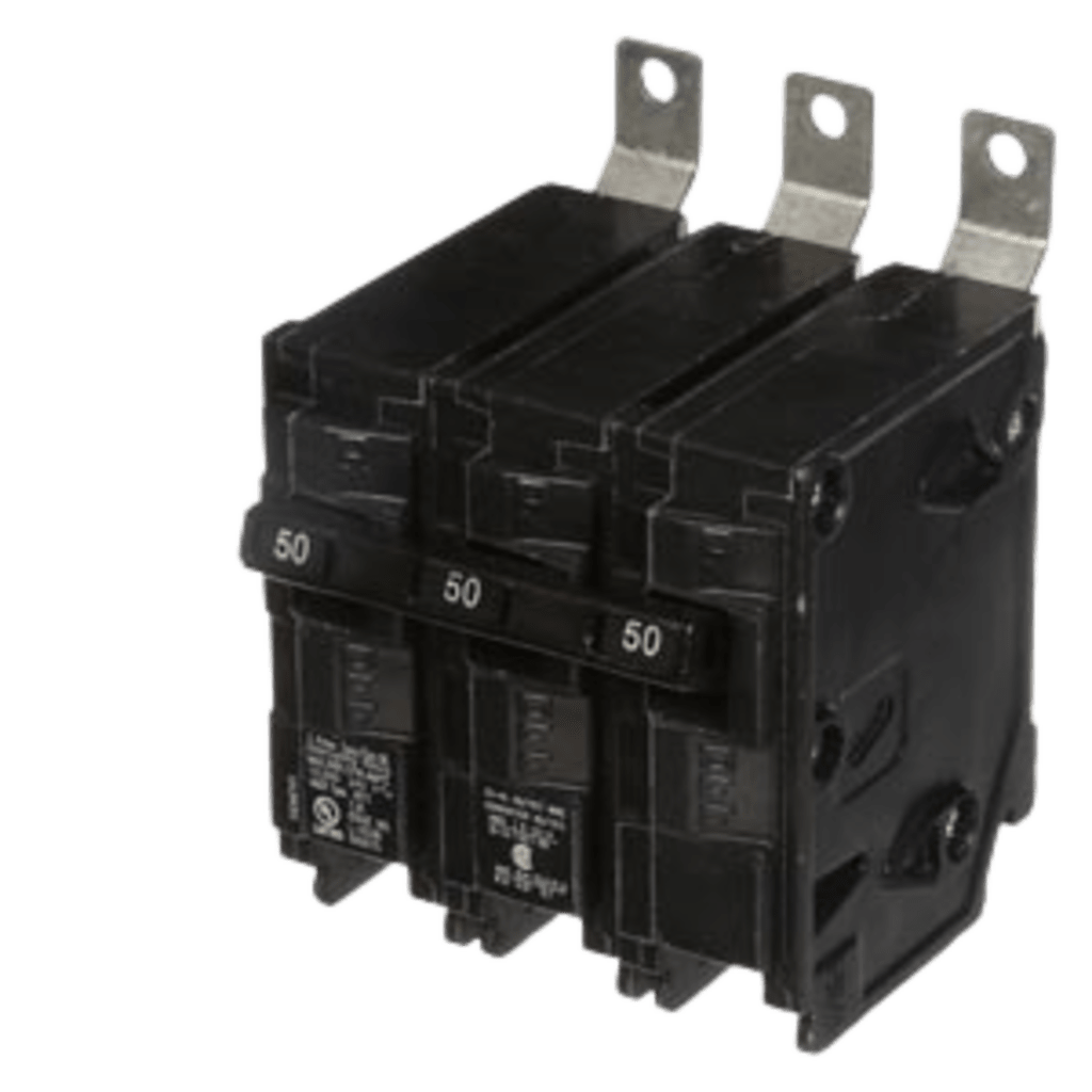 INTERRUPTOR AUTOMÁTICO ATORNILLABLE TIPO BL 3 POLOS, 50 AMP.