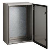 GABINETE DE ACERO INOXIDABLE IP66 USO EN INTEMPERIE (600 X 800 X 300 MM) CON PLACA INTERNA GALVANIZADA.
