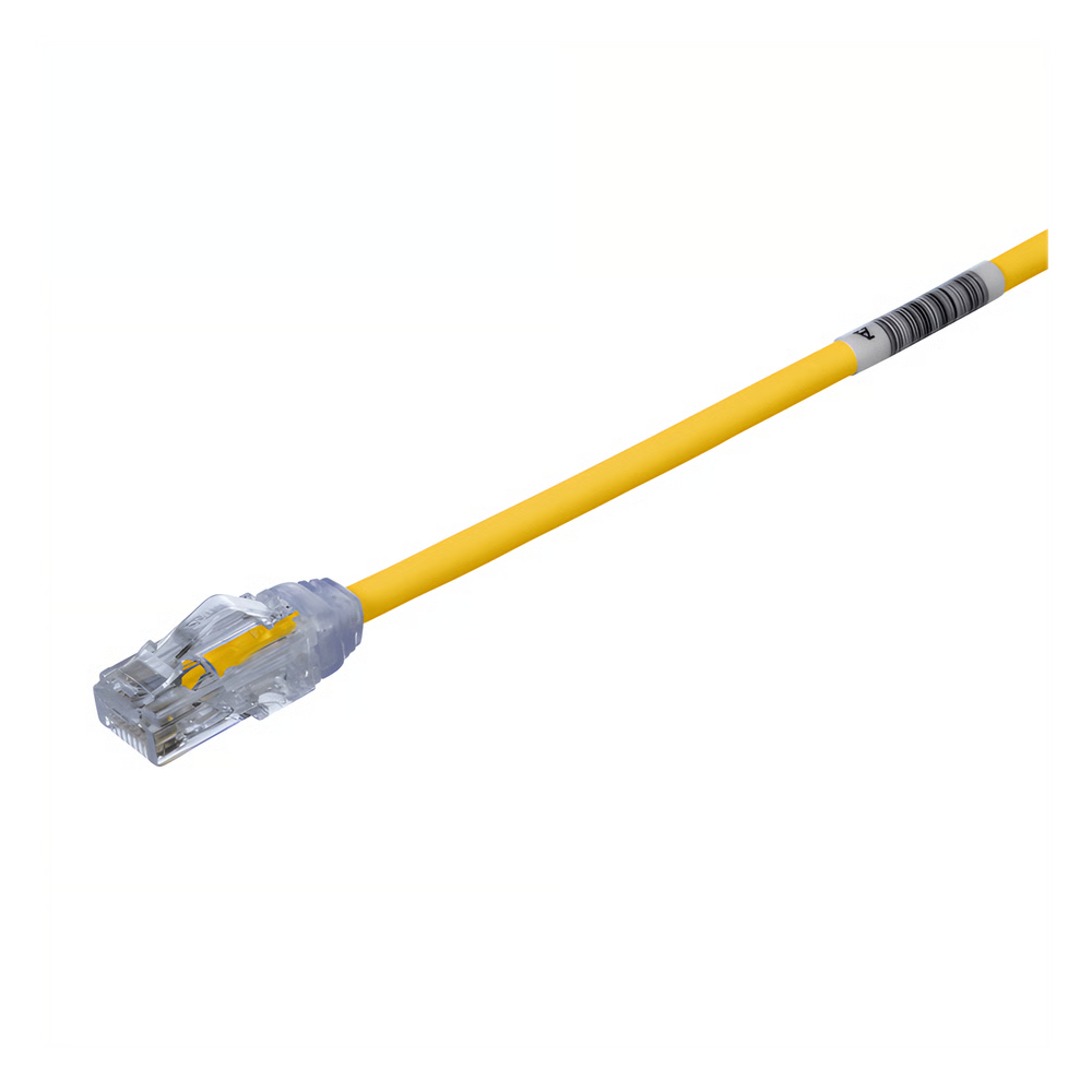 CABLE DE PARCHEO UTP CAT6A, CM/LSZH, DIAMETRO REDUCIDO (28AWG), COLOR AMARILLO, 1.52 METROS (5 PIES)