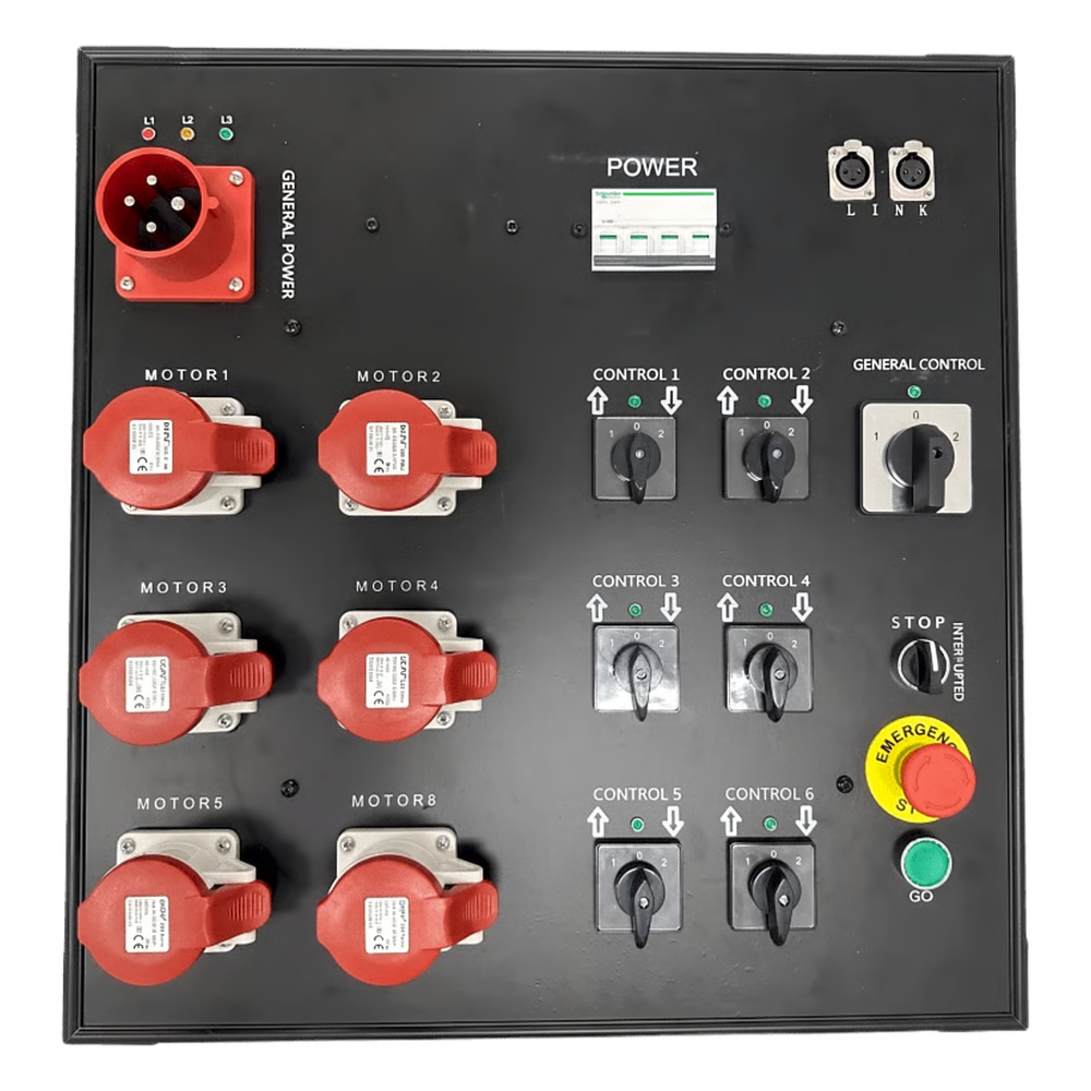 CONTROLADOR DE POLIPASTOS ELÉCTRICOS DE CONTROL DIRECTO |6 VÍAS | TRIFÁSICO 110V AC 60HZ