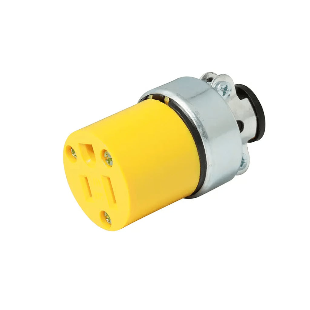 CONTACTO BLINDADO ATERRIZADO / 15 A 125 V / 50/60 HZ / ABS/ METAL / COLOR AMARILLO.