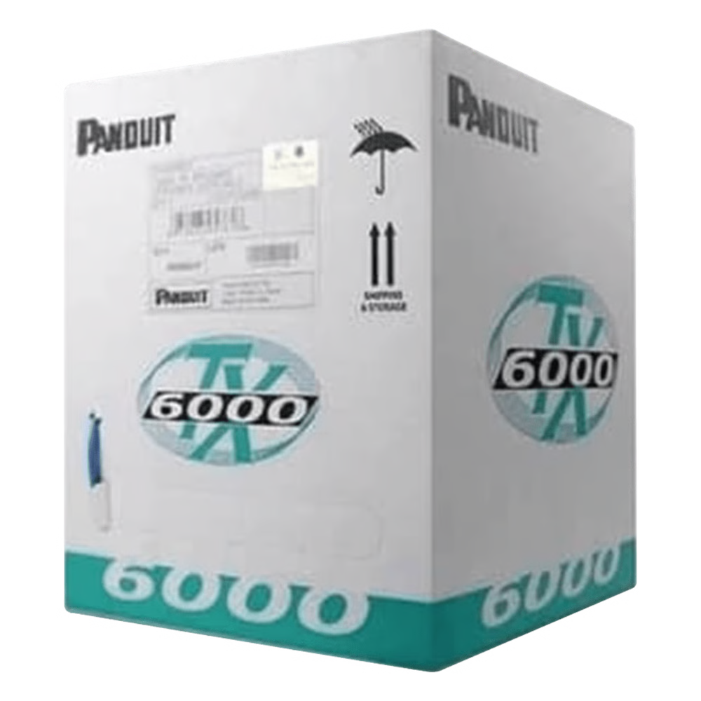 BOBINA DE CABLE UTP 305 METROS (1000 PIES) DE COBRE, TX6000? PANNET, REELEX, ROJO, CATEGORÍA 6 MEJORADO (23 AWG), PVC (CMR, RISER), DE 4 PARES