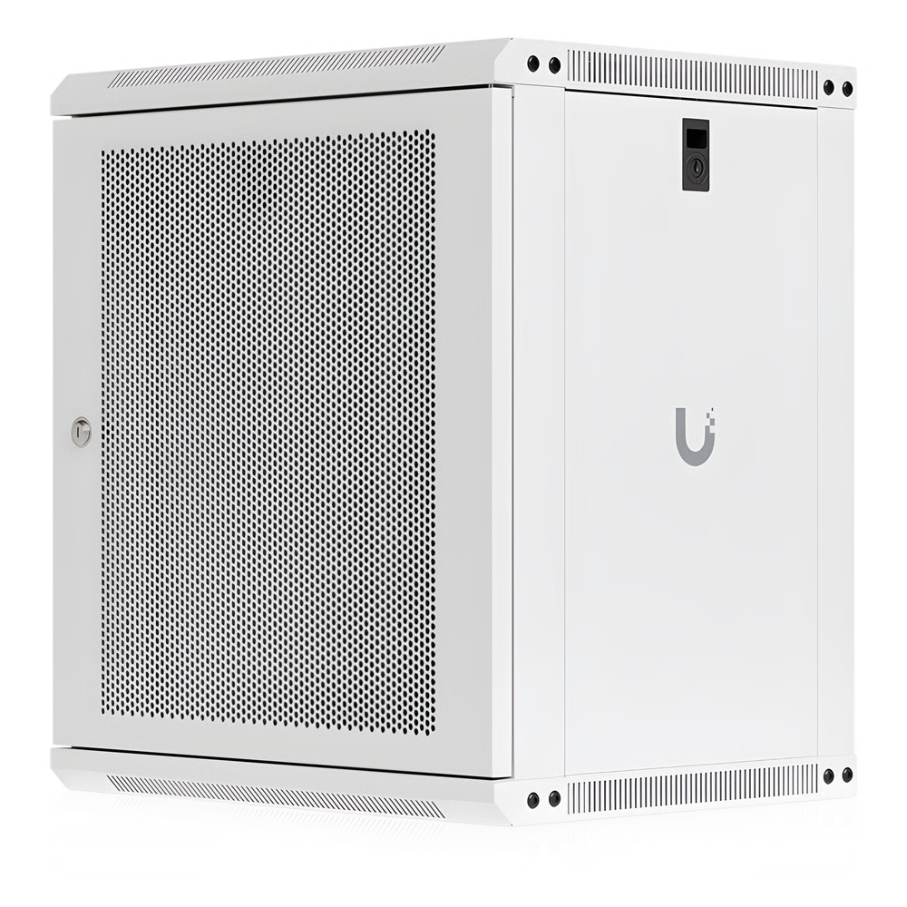 UACC RACK CABINET 12U (550X 450 MM) - GABINETE CERRADO PARA MONTAJE EN PARED CON PUERTA FRONTAL PERFORADA, TOTALMENTE ENSAMBLADO CON VENTILADORES INTEGRADOS Y PANELES REMOVIBLES