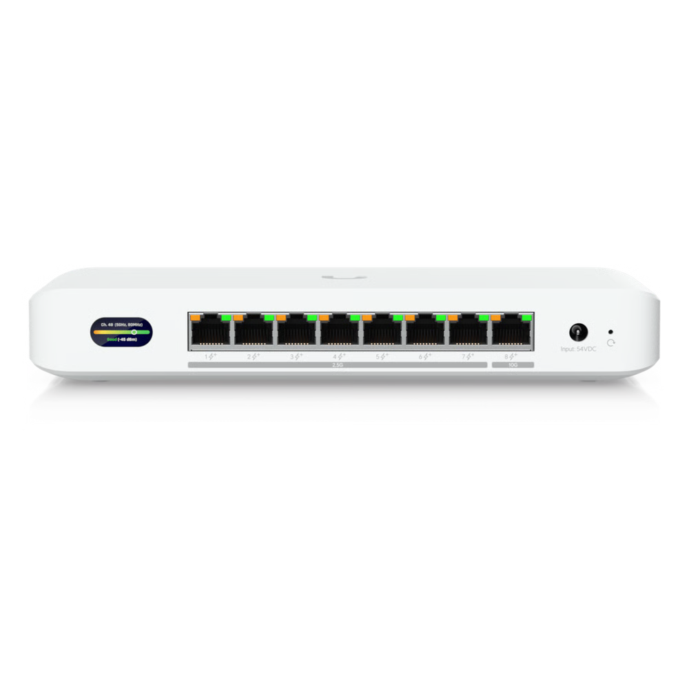 UNIFI DEVICE BRIDGE SWITCH (UDB-SWITCH) – SWITCH POE+ COMPACTO CON PUERTOS MULTI-GIG (1 X 10 GBE Y 7 X 2.5 GBE) Y ENLACE INALÁMBRICO WIFI 7 INTEGRADO