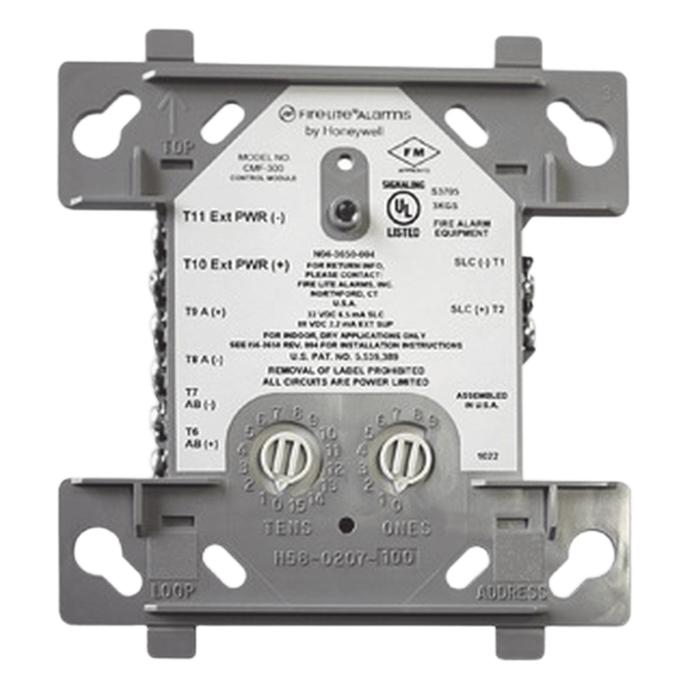 FIRE-LITE CMF-300 - MÓDULO DE CONTROL NAC DIRECCIONABLE / CIRCUITO CLASE A O B / 24 VCC / 3 A / LAZO SLC 2 HILOS