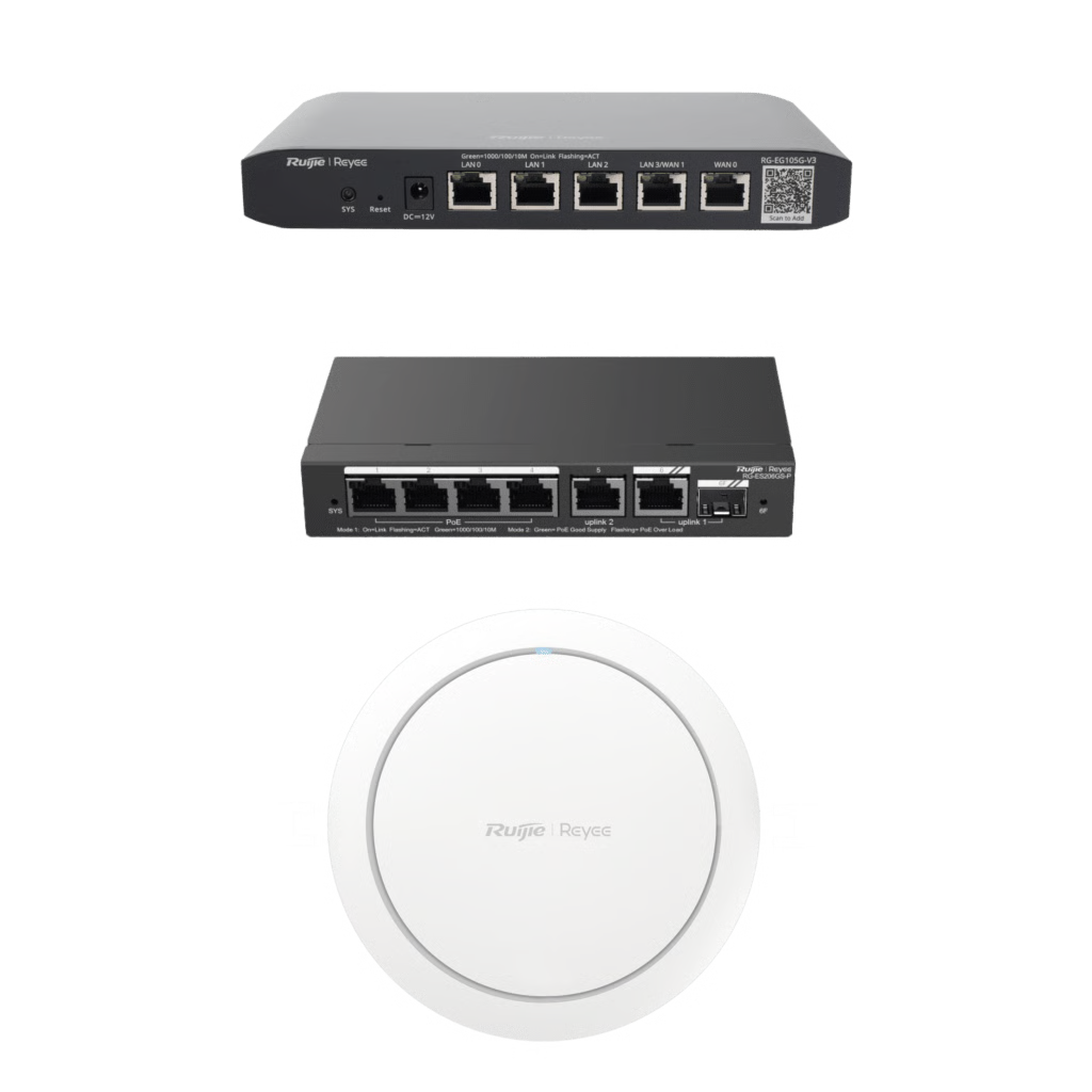 EQUIPOS RUIJIE DEMO IDEAL PARA PROBAR INTEGRACIONES DE REDES Y WIFI 6 CON CCTV