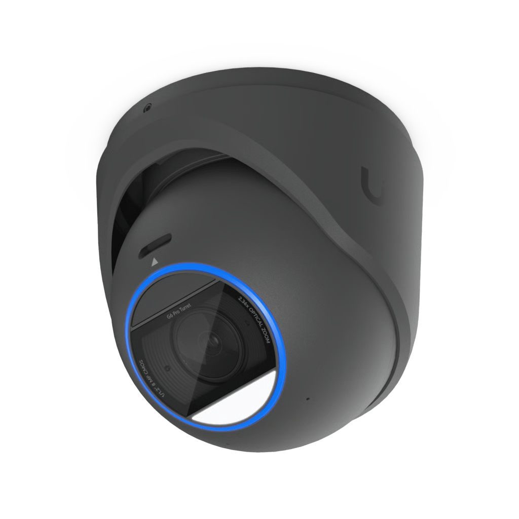 UNIFI PROTECT G6 PRO TURRET – CÁMARA 4K POE+ ANTIMANIPULACIÓN Y TODO CLIMA CON MOTOR DE IA MULTI-TOPS, ZOOM ÓPTICO 2.36× Y SENSOR CMOS 1/1.2