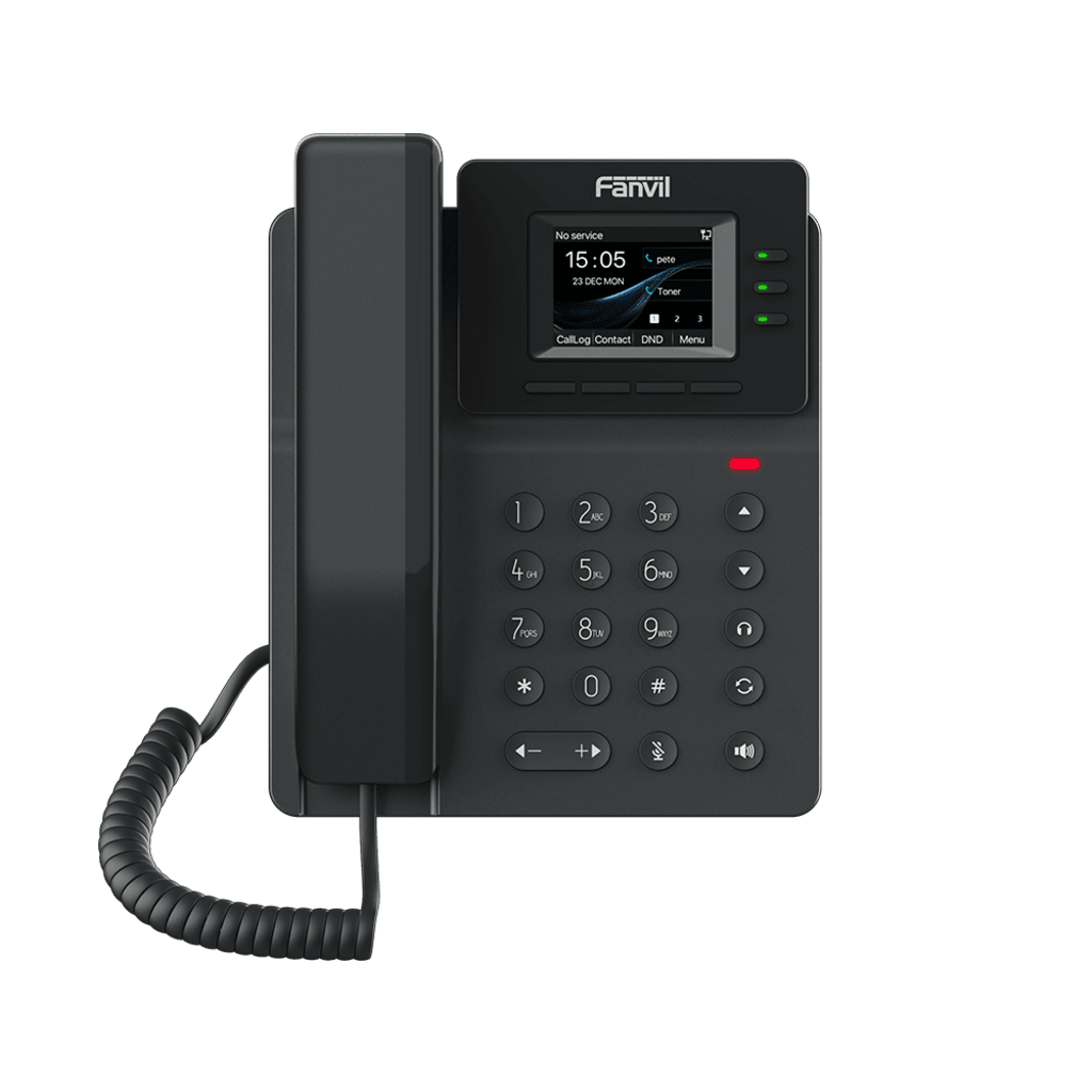 TELÉFONO IP EMPRESARIAL PARA 4 LÍNEAS SIP CON PANTALLA LCD DE 2.4 PULGADAS A COLOR, OPUS Y CONFERENCIA DE 6 VÍAS, POE.-VoIP - Telefonía IP - Videoconferencia-FANVIL-Bsai Seguridad & Controles