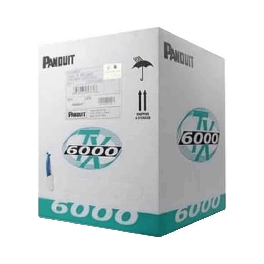 BOBINA DE CABLE UTP 305 METROS (1000 PIES) DE COBRE, TX6000™ PANNET, REELEX, BLANCO, CATEGORÍA 6 MEJORADO (23 AWG), LSZH (BAJO HUMO, CERO HALÓGENOS), DE 4 PARES