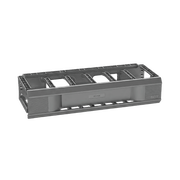 ORGANIZADOR DE CABLE HORIZONTAL 1U, UN SOLO LADO, 19 PULGADAS, MATERIAL COMPUESTO NEGRO, POSTES DE ALTA RESISTENCIA, PUNTAS DE FLECHA, MONTAJE SIN HERRAMIENTAS, COMPATIBLE CAT 5E/6/6A, CAPACIDAD MÁXIMA 66 CABLES, CUBIERTA CON BISAGRA DESMONTABLE