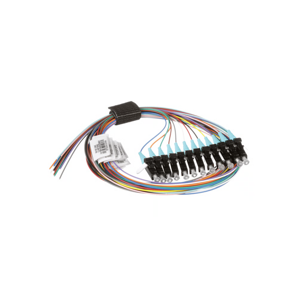 KIT DE 12 PIGTAILS CON CONECTOR LC, MULTIMODO 50/125 OM3, 900UM, DE 1 METRO (3.28 PIES)