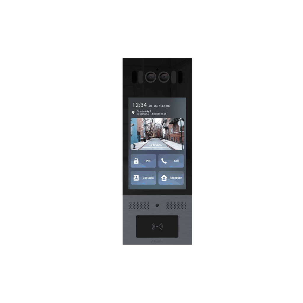 FRENTE DE CALLE ANTIVANDÁLICO IK10 / INCLUYE MONTAJE / ADMINISTRACIÓN 100% EN LA NUBE / NOTIFICACIÓN A APP / LLAMADA TELEFÓNICA / ANDROID / SIP / ONVIF /RECONOCIMIENTO FACIAL / QR Y PIN PARA VISITAS / IP66 / BLUETOOTH / NFC-Videoporteros e Interfonos-AKUVOX-Bsai Seguridad & Controles