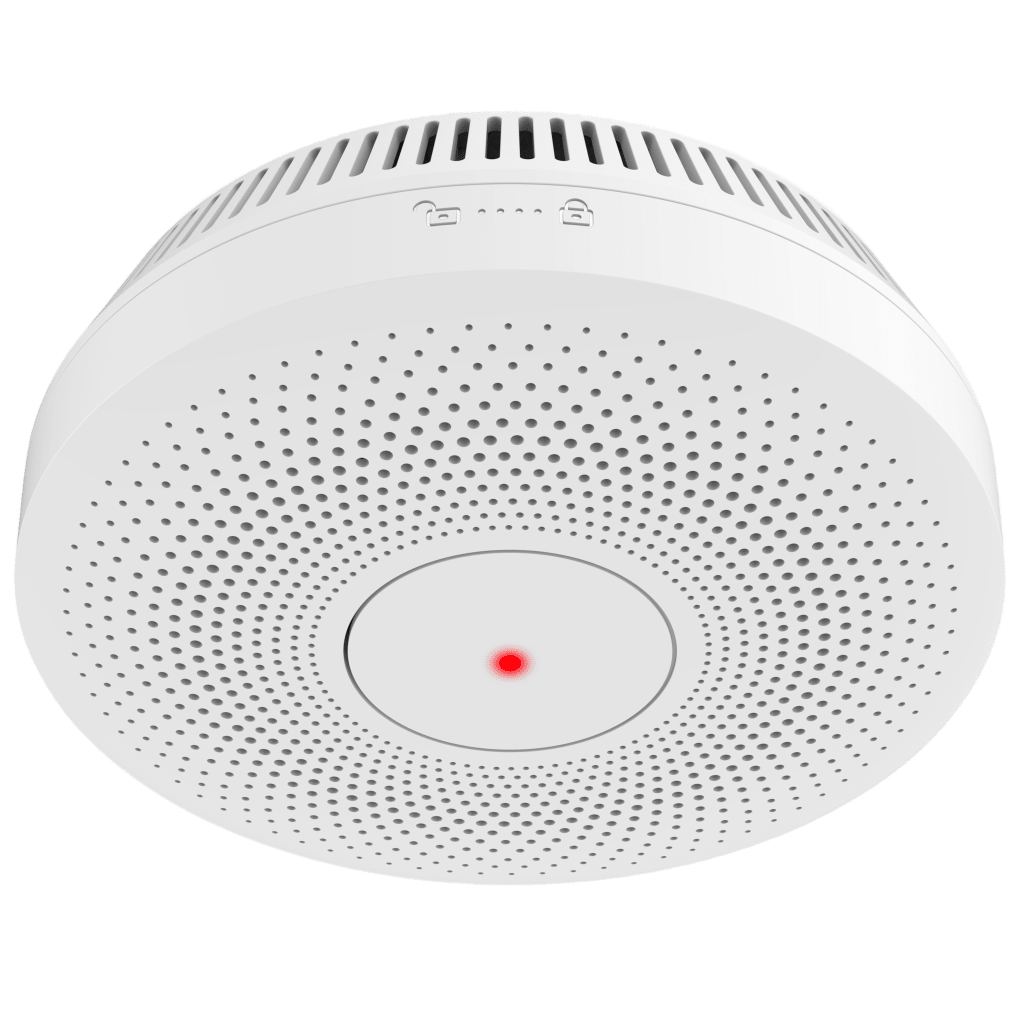 DETECTOR DE HUMO INTERLINK / DOBLE TECNOLOGÍA DE SENSOR DE LUZ / ALARMA AUDITIVA 85DB / BATERÍA DE LITIO 10 AÑOS / AUTOVERIFICACIÓN / CONTROL REMOTO INALÁMBRICO / INTERCONECTABLE 30 DISPOSITIVOS