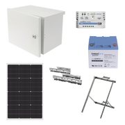 KIT DE ALIMENTACIÓN PV PARA CCTV 12 VCC HASTA MÁXIMO 14 WATTS PARA CÁMARA Y ENLACE