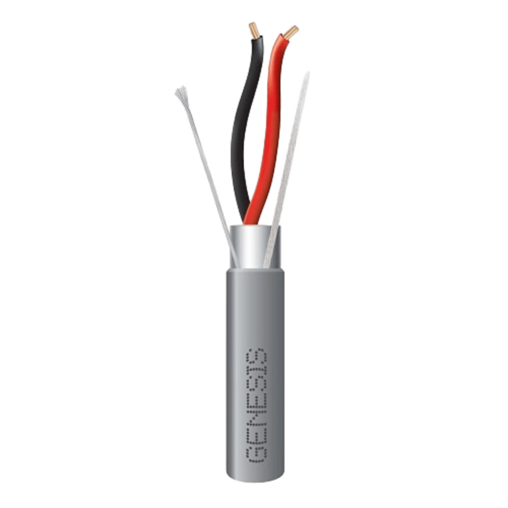 CARRETE DE 152 METROS (500 PIES) / CABLE 2 X 18 AWG / COLOR GRIS / BLINDADO / RISER / APLICACIONES DE AUDIO CONTROL DE ACCESO Y AUTOMATIZACI�N