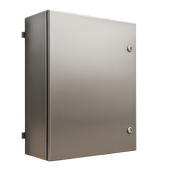 GABINETE DE ACERO INOXIDABLE IP66 USO EN INTEMPERIE (600 X 600 X 250 MM) CON PLACA INTERNA GALVANIZADA.