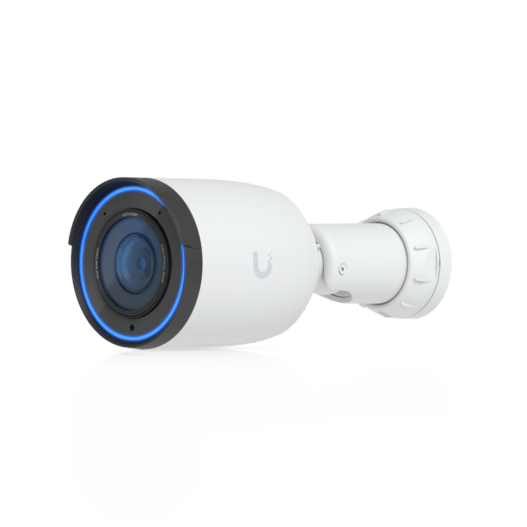 UNIFI PROTECT G6 PRO BULLET  CÁMARA 4K POE+ TODO CLIMA CON MOTOR DE IA MULTI-TOPS, ZOOM ÓPTICO 2.36× Y SENSOR CMOS 1/1.2, QUE OFRECE UN DESEMPEÑO SOBRESALIENTE EN ENTORNOS DE BAJA ILUMINACIÓN