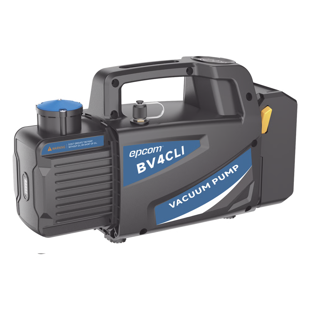 BOMBA DE VACÍO INALÁMBRICA BV4CLI / 4 CFM (114 L/MIN) / VACÍO FINAL 150 MICRONES / BATERÍA ION-LITIO 18V AEG-RIDGID / CAPACIDAD ACEITE 330 ML / PORTÁTIL ALTA EFICIENCIA / COMPATIBLE A2L R32
