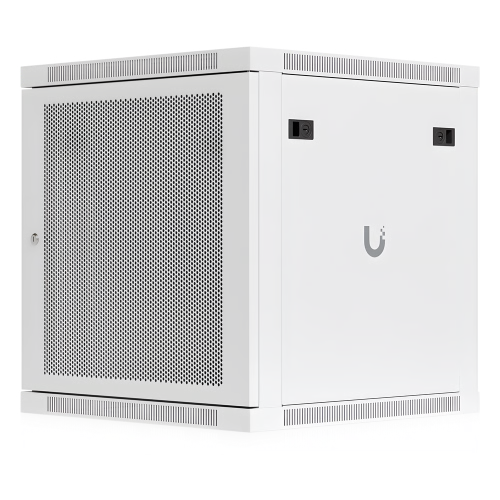 UACC RACK CABINET 12U (598 X 600 MM) - GABINETE CERRADO PARA MONTAJE EN PARED CON PUERTA FRONTAL PERFORADA, TOTALMENTE ENSAMBLADO CON VENTILADORES INTEGRADOS Y PANELES REMOVIBLES