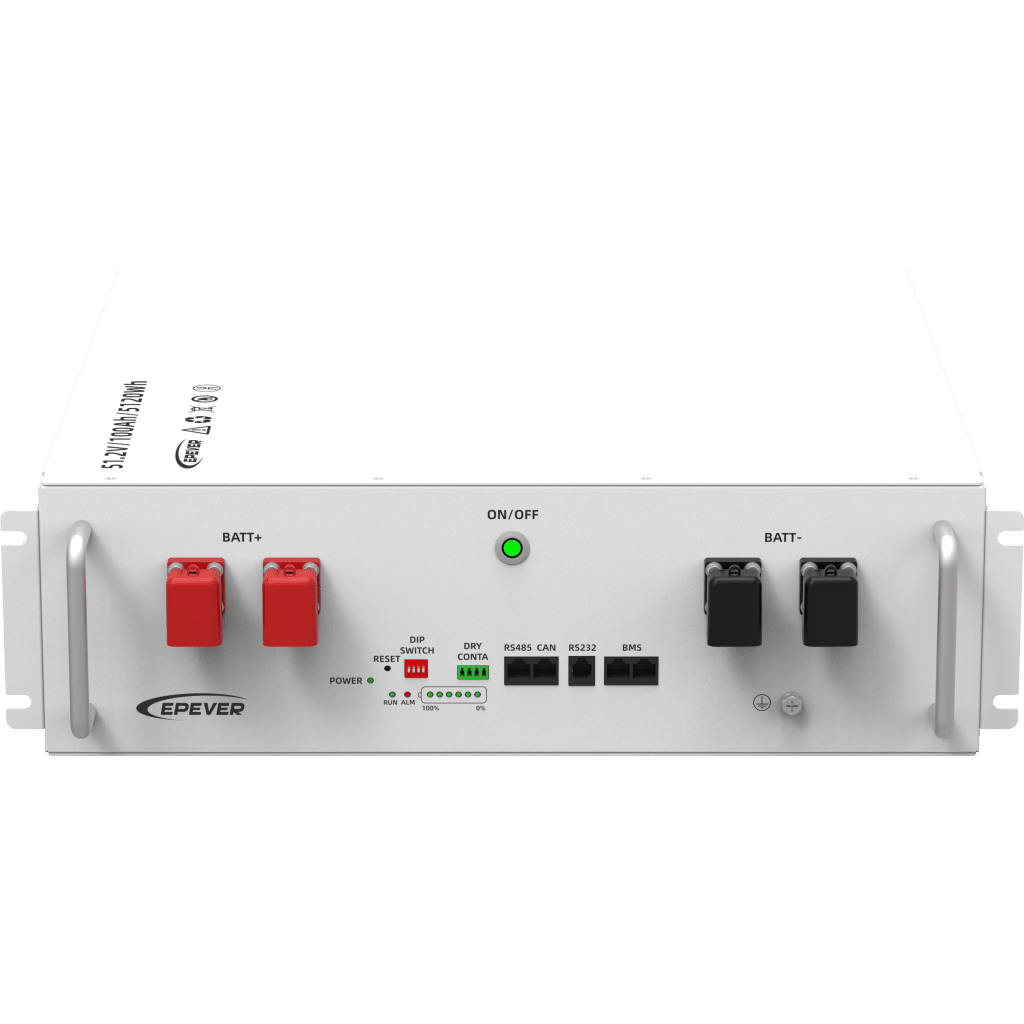 BATERÍA DE LITIO LIFEPO4 51.2VCC, 5.12KWH, 4UR-Energía Solar-EPEVER-Bsai Seguridad & Controles