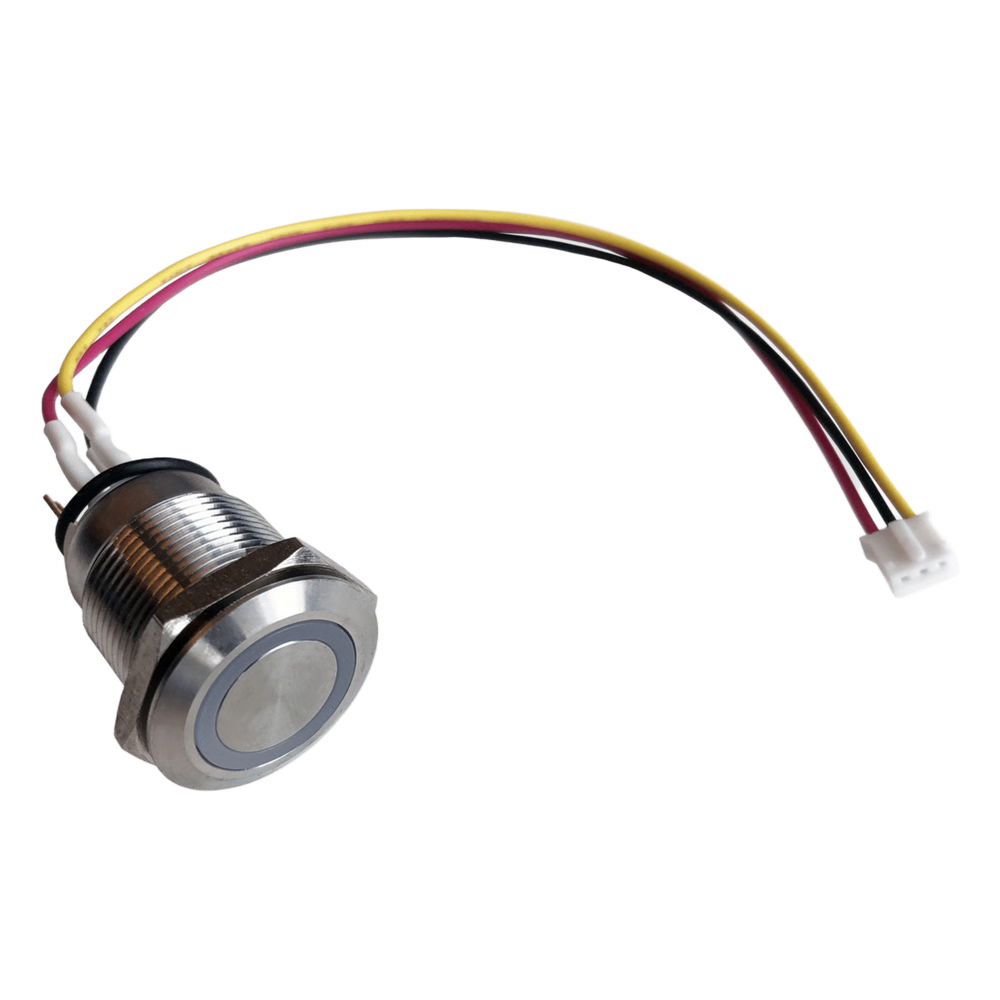 BOTÓN ACERO INOXIDABLE IP65 19 MM/ CONTROL LED PROGRAMMABLE / CABLE 60 CM