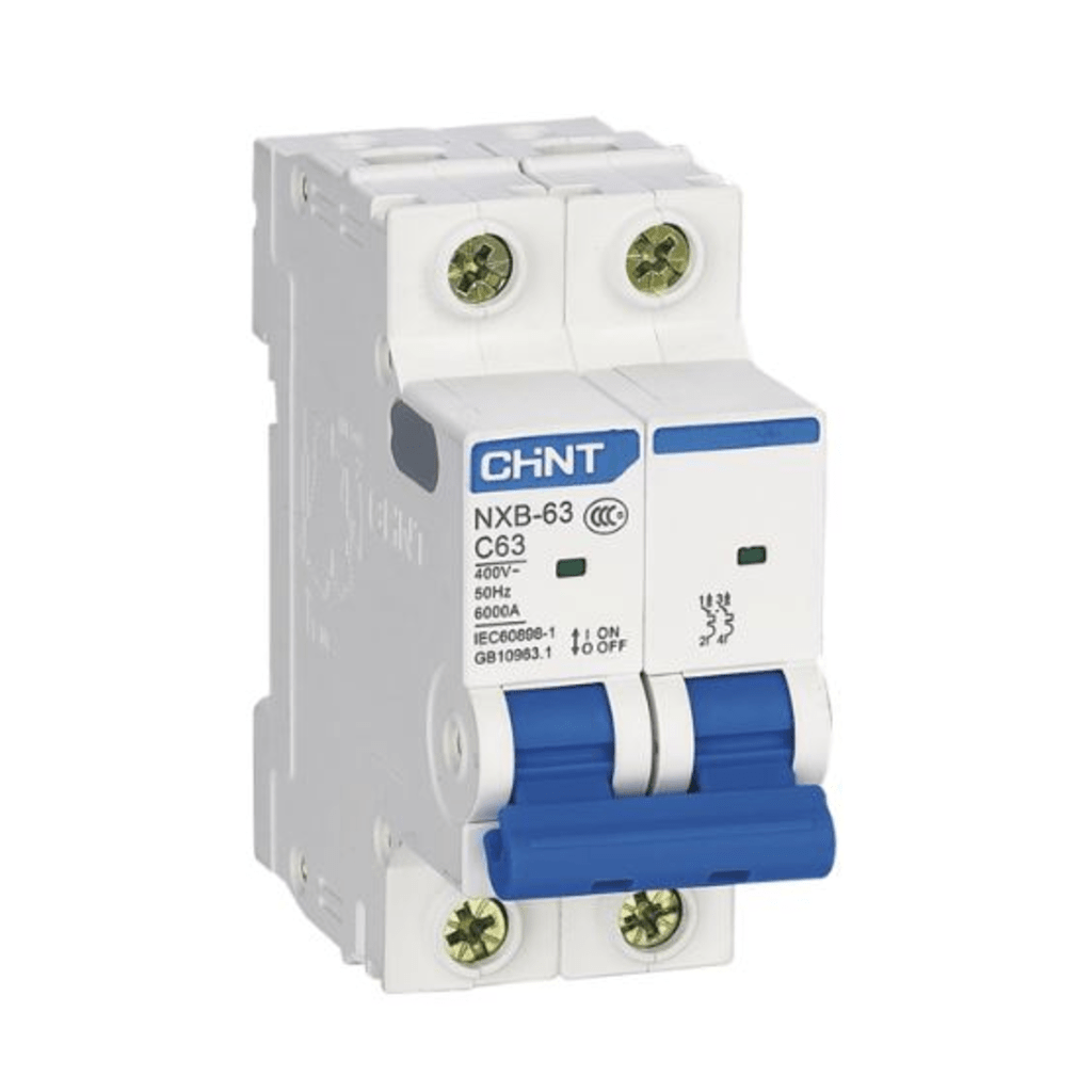 PASTILLA PARA RIEL DIN, 2 POLOS, 40 AMP, VCA:110/415V, 10KA, CATÁLOGO: NXB632PC40, SERIE: NXB-63.-Área Eléctrica-CHINT-Bsai Seguridad & Controles