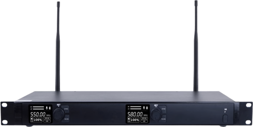 RECEPTOR INALÁMBRICO DUAL CANAL DIGITAL U-BAND | 4 BANDAS DE FRECUENCIA (470-830 MHZ) | TRANSMISIÓN DIGITAL PI/4-DQPSK | PANTALLA TFT-LCD 2.2" | ANTI-INTERFERENCIA CON ID CODE PILOT | SALIDAS BALANCEADAS Y DESBALANCEADAS | ECUALIZACION