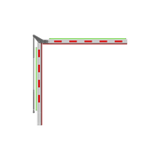 BRAZO ARTICULADO 3 MTS (1.5+1.5) CON ILUMINACIÓN PARA BARRERAS HIKVISION SERIE DS-TMG320-Acceso Vehicular-HIKVISION-Bsai Seguridad & Controles