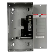 CENTRO DE CARGA MONOFÁSICO PARA SOBREPONER. 1 FASE, 3 HILOS PARA INTERRUPTORES QT, DE 4 POLOS - 8 CIRCUITOS, 120/240VCA, BARRAS DE ALUMINIO 125 AMP, NEMA 1.