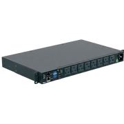 PDU MONITOREABLE (MI) PARA DISTRIBUCIÓN DE ENERGÍA, ENCHUFE DE ENTRADA NEMA 5-15P, CON 8 SALIDAS 5-20R, HORIZONTAL 19IN, 120 VCA, 20 AMP, 1UR