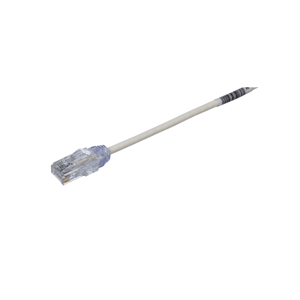 CABLE DE PARCHEO TX6, UTP CAT6, DIAMETRO REDUCIDO (28AWG), COLOR BLANCO MATE, 4.57 METROS (15 PIES)