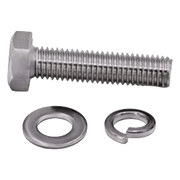 TORNILLO M8 X 1.25 MM CON ARANDELA PLANA Y ARANDELA ELÁSTICA PARA BATERÍAS DE 12 V DE 90-250 AH