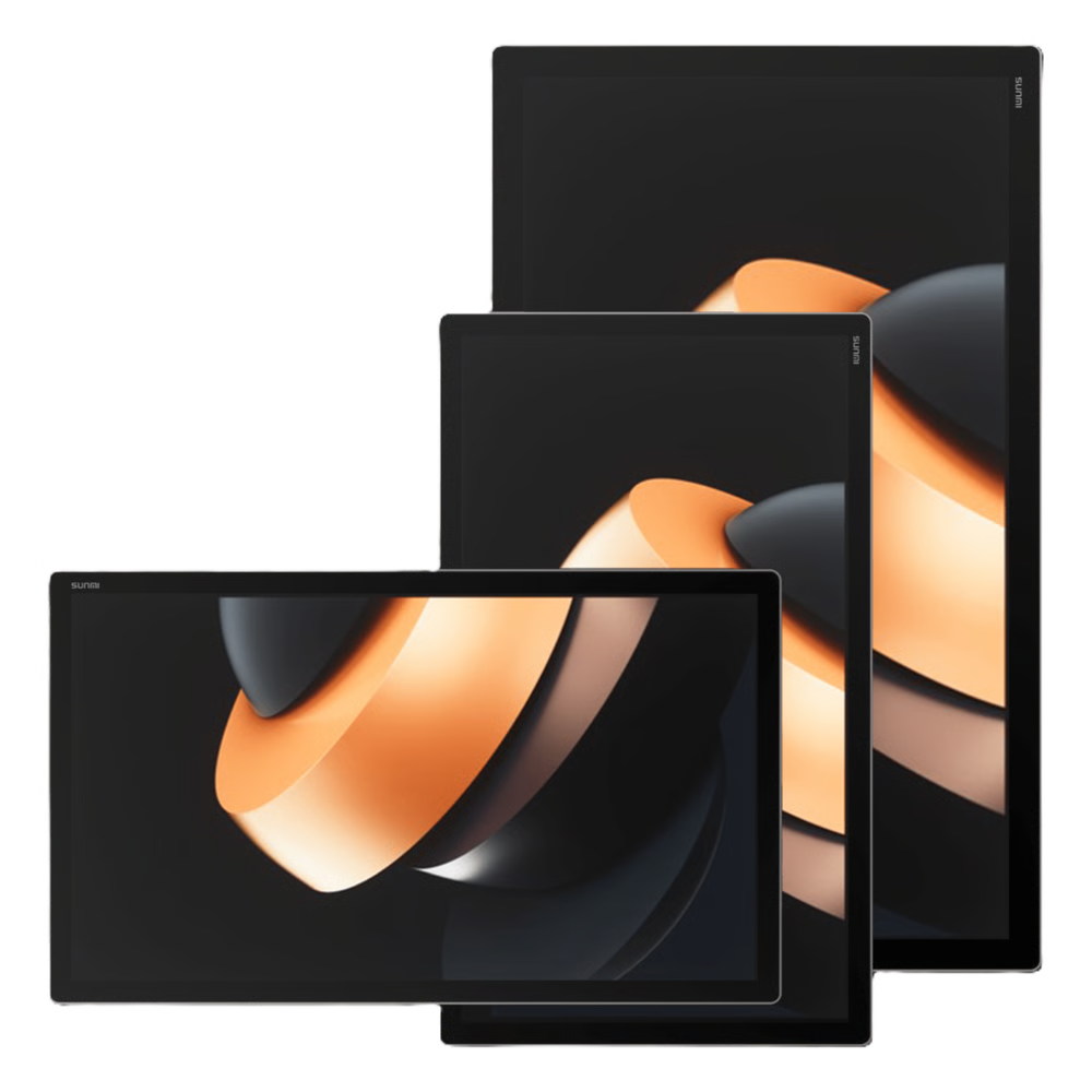 PANTALLA INTERACTIVA SUNMI FLEX 3 22" / DISEÑO MODULAR / PROCESADOR QUALCOMM OCTA-CORE 2.4 GHZ / PANTALLA CAPACITIVA MULTI-TOUCH FHD 400 NITS / INCLINACIÓN 15° A 80° / IP54 / NFC / BLUETOOTH 5.0 / POE / ANDROID 13
