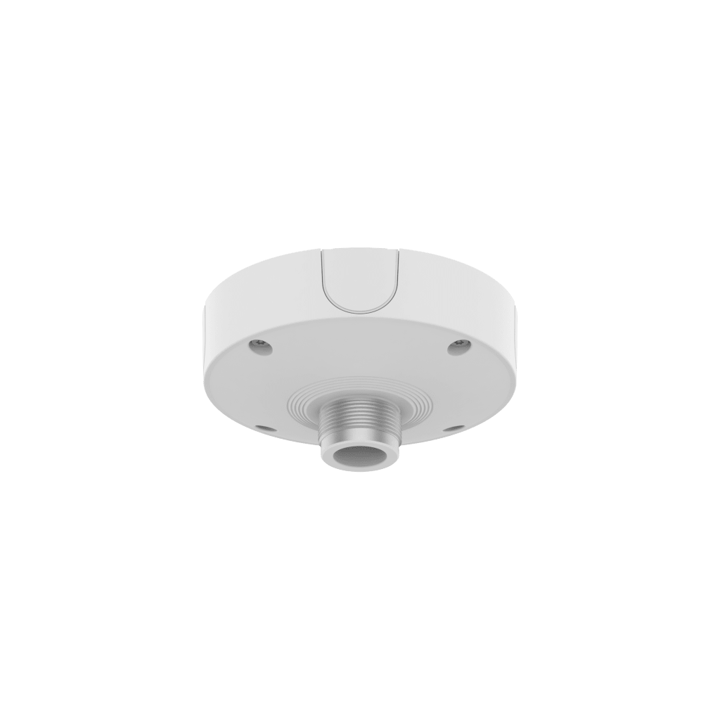 BASE DE MONTAJE PARA TECHO SBP-180CMB / ALUMINIO / COLOR BLANCO RAL9003 / DIÁMETRO 180 MM / PESO 970 G / TORNILLO TR30 / ORIFICIO CONDUIT 19.1 MM / COMPATIBLE CON MÚLTIPLES MODELOS HANWHA-Accesorios Generales-HANWHA VISION-Bsai Seguridad & Controles