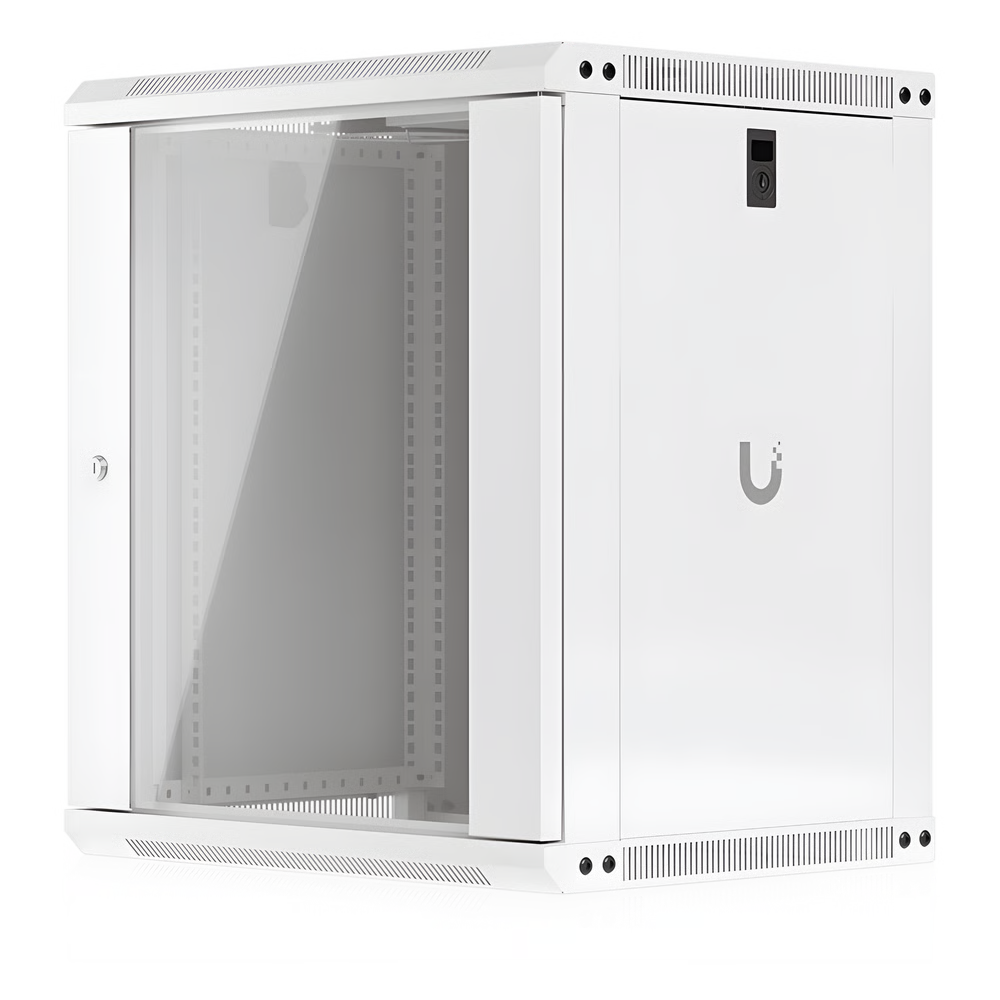UACC RACK CABINET 12U (550 X 450 MM) - GABINETE CERRADO PARA MONTAJE EN PARED CON PUERTA DE VIDRIO TEMPLADO, TOTALMENTE ENSAMBLADO CON VENTILADORES INTEGRADOS Y PANELES REMOVIBLES