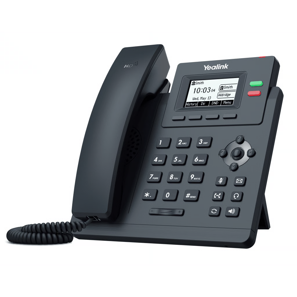 TELÉFONO IP EMPRESARIAL YEALINK SIP T30P CON 2 LÍNEAS SIP Y CONFERENCIA DE HASTA 5 PARTICIPANTES