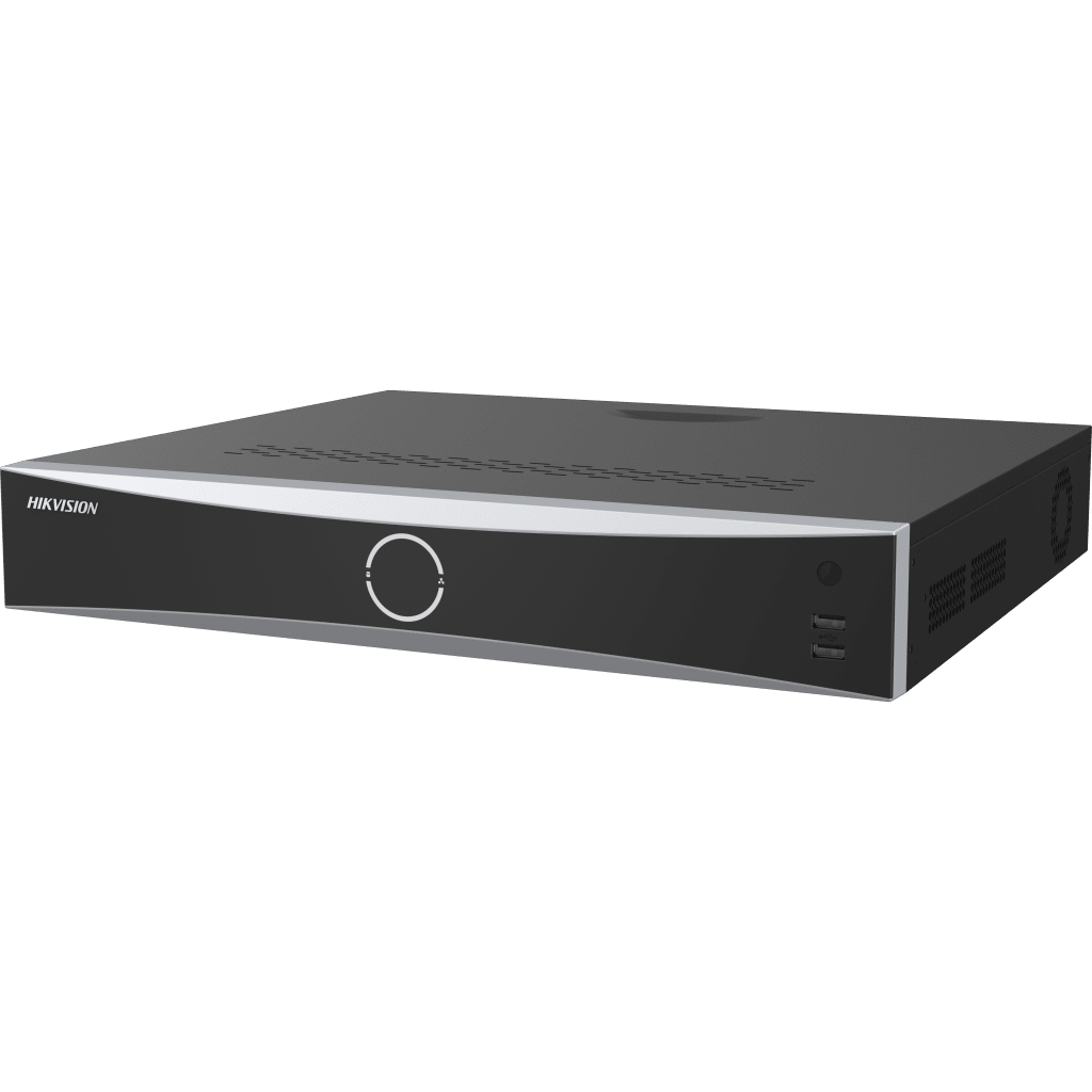[ACUSEARCH] NVR 12 MEGAPIXEL (4K) / 16 CANALES IP / 16 PUERTOS POE+ / ACUSENSE (EVITA FALSAS ALARMAS) / RECONOCIMIENTO FACIAL / 4 BAHÍAS DE DISCO DURO / SWITCH POE 300 MTS / HDMI EN 4K / ALARMAS I/O-Cámaras IP y NVRs-HIKVISION-Bsai Seguridad & Controles