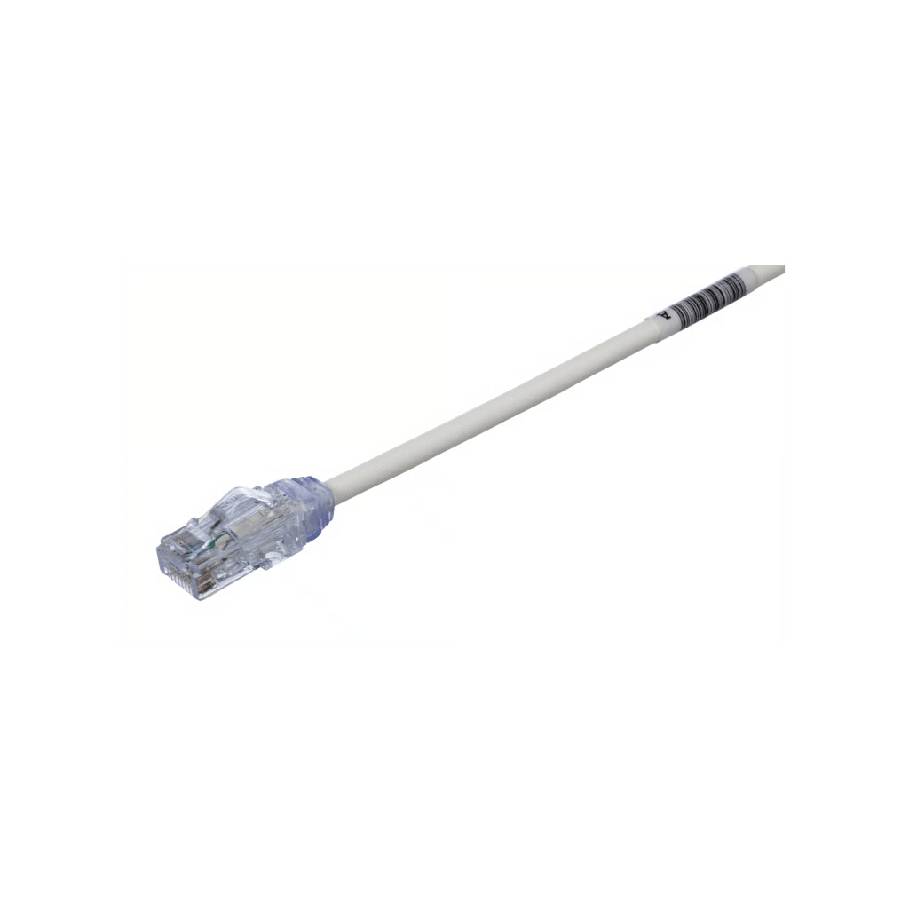 CABLE DE PARCHEO UTP CAT6A, CM/LSZH, DIAMETRO REDUCIDO (28AWG), COLOR BLANCO, 0.5 METROS (1.64 PIES).