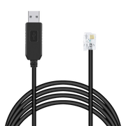 CABLE SERIAL / RJ-9 A USB / 200 CM (6.6 FT) / NEGRO / CONECTORES USB A Y RJ9