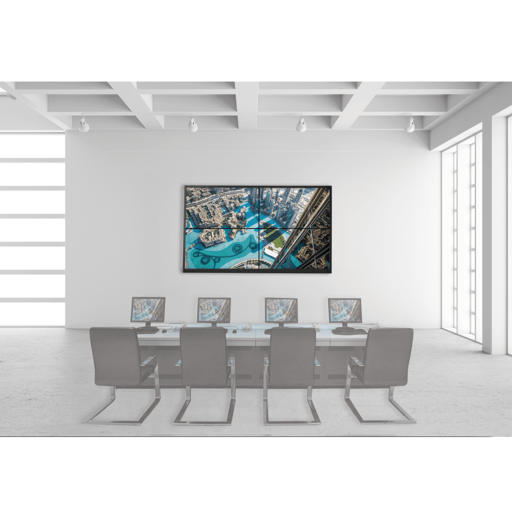 KIT VIDEOWALL 2X2 / INCLUYE 4 PANTALLAS DE 55" / DECODER / BASE DE PARED / ACCESORIOS DE INSTALACIÓN-Monitores Pantallas y Mobiliario-HIKVISION-Bsai Seguridad & Controles